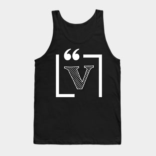 Letter V: Monogram Initial letter v Tank Top